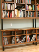 walnut bookcase