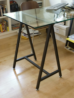 glass desk