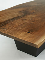 walnut slab dining table