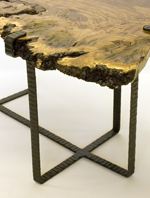 oak burl slab table 1