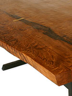 redwood slab dining table