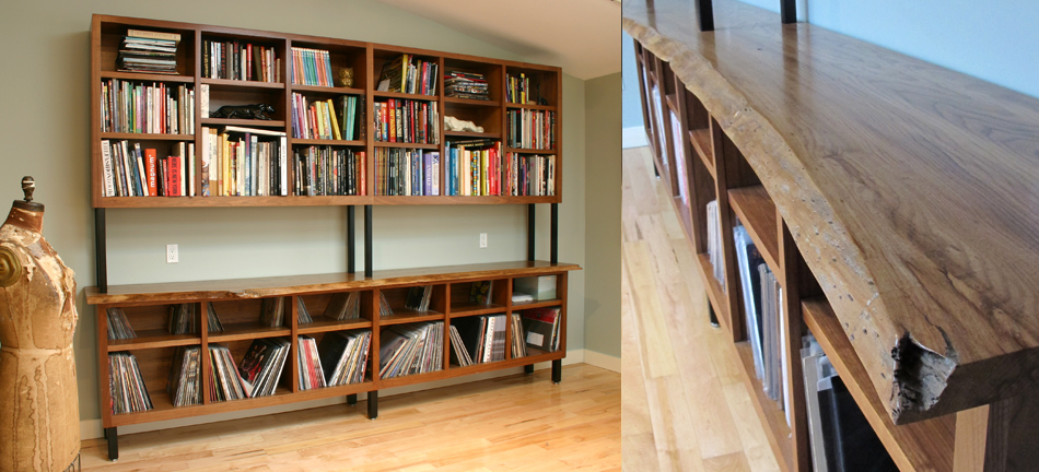 walnut bookcase