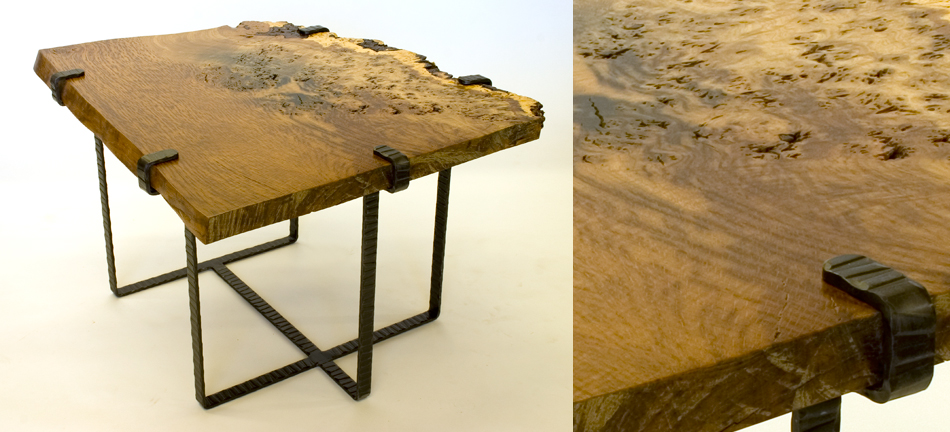 oak burl table